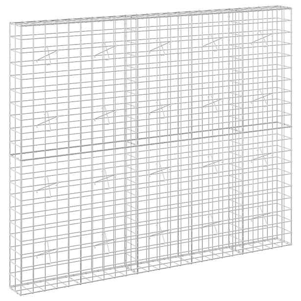 vidaXL Gabion s drátem 5 mm a síťkou 10x10 cm 250x20x200 cm