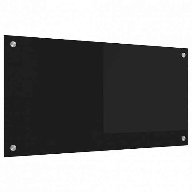 vidaXL Kuchyňský obklad Černá 80 x 40 cm tvrzené sklo