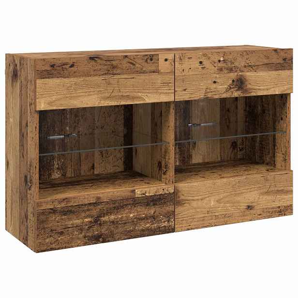 vidaXL TV wall cabinet 98,5 x 30 x 60,5 cm Staré dřevo