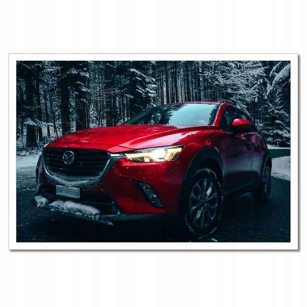 Plakáty v rámu 60x40 Červená Mazda Auto