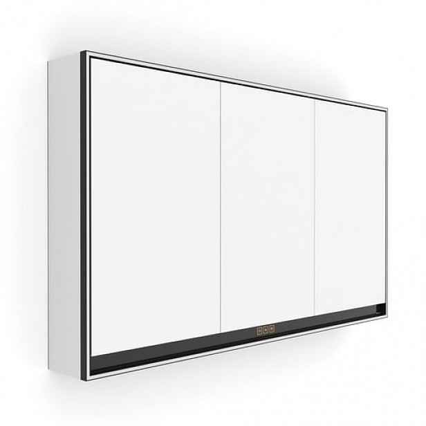 Nimco GA 1 zrcadlová skříňka s osvětlením 119,5x70 cm sklo černá GAC10006VX90