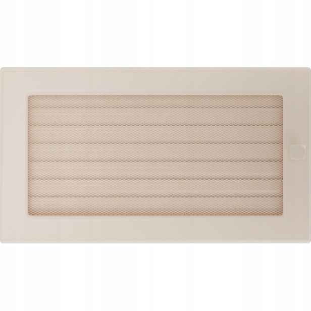 Ventilační mřížka krbová 17x30 krémová s žaluzií