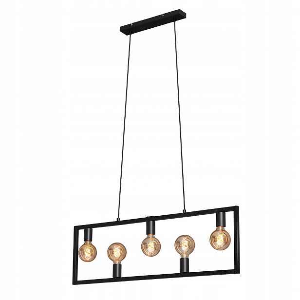 Závěsná stropní lampa Černá 5xE27 Moderní do jídelny nad stůl 98 cm