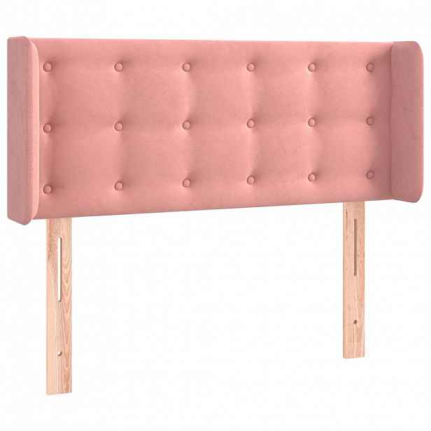 vidaXL Čelo postele typu ušák růžová 103 x 16 x 78/88 cm samet