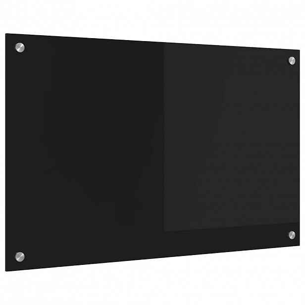 vidaXL Kuchyňský obklad Černá 80 x 50 cm tvrzené sklo