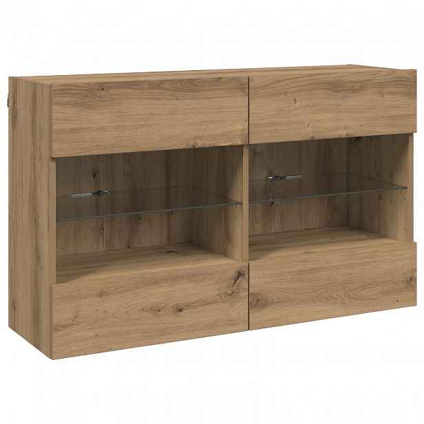 vidaXL TV wall cabinet 98,5 x 30 x 60,5 cm Artisanový dub