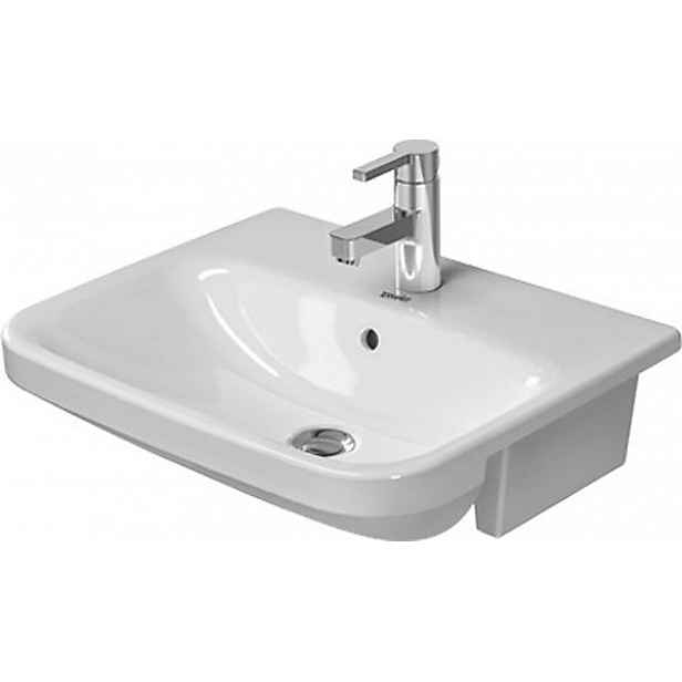 Duravit DuraStyle - Umyvadlo nábytkové 55x46 cm, s 1 otvorem pro baterii, bílá 0375550000
