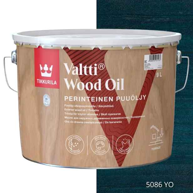 Tikkurila Valtti Wood Oil Olej Na Dřevo 9 L Barva 5086 Yo