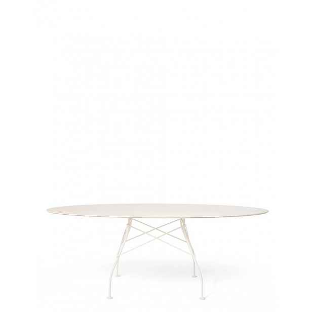 Venkovní stůl GLOSSY OVAL, více variant - Kartell Barva: Bílá/bílá