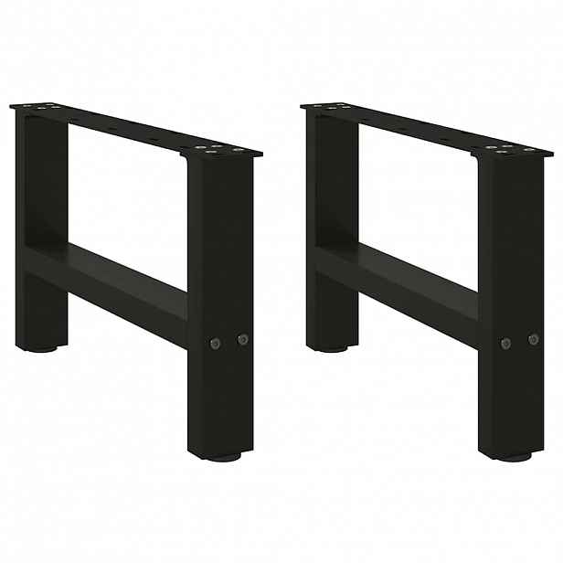 vidaXL Nohy konferenčního stolku černé 2 ks 50 x (30-31) cm ocelové