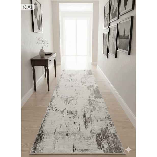 Koberec kulatý do obývacího pokoje 80x250 cm, vícebarevný, měkké štětiny,