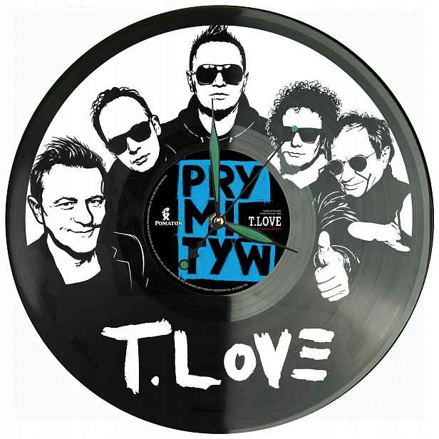 T.love Dárek Originální dekorace do domu Hodiny z vinylové desky