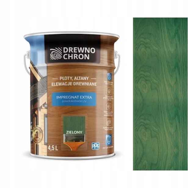 Drewnochron, Extra Impregnace 4,5 L, Zelená