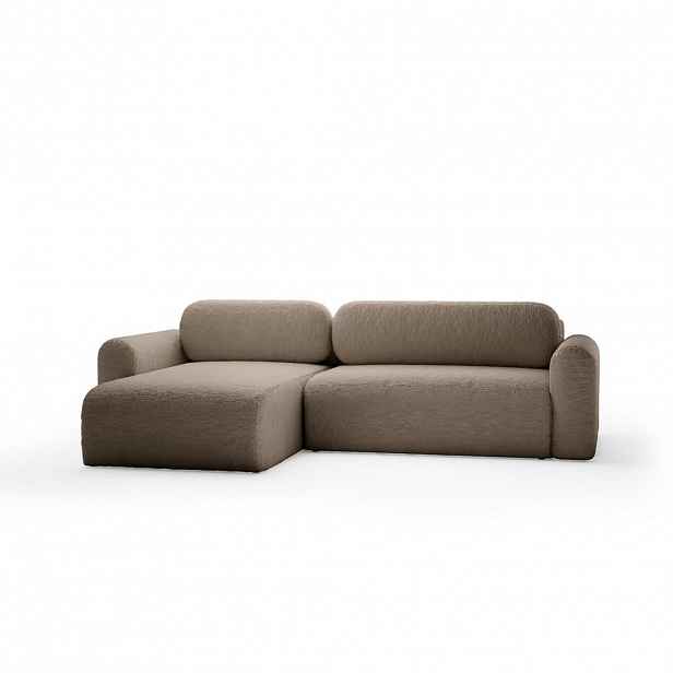 Fedve ROHOVÁ SOFA Thekla s funkcí spaní, Hnědá