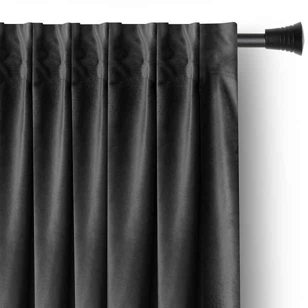 Restilo Závěs Amelia Home Velvet s multifunkční páskou grafitový, velikost 140x270