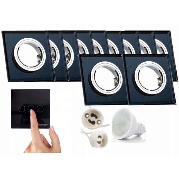 Sada Led halogenové lampy 11x spínač žárovky