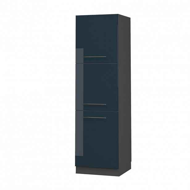 Vicco VYSOKÁ SKŘÍŇ Fame-Line, Tmavě modrá s vysokým leskem/Antracit, 60 cm