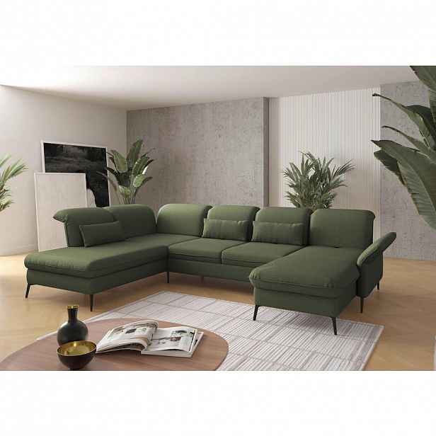 Sit & More SEDACÍ SOUPRAVA, textil, olivově zelená