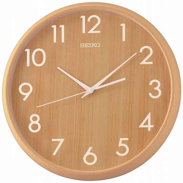 Hnědý Čitelný Klasický Tichý Japonský Hodinový Stroj Seiko QXA810Y 30 cm