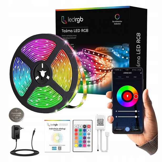 Led pásek 10M Rgb 5050 WiFi Dálkový Ovladač Aplikace Tuya Set Hudba Časovač 12V