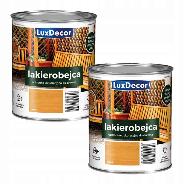 Sada 2 Ks – Luxdecor Dekorativní Lakovna Na Dřevo 0,75 L Borovice