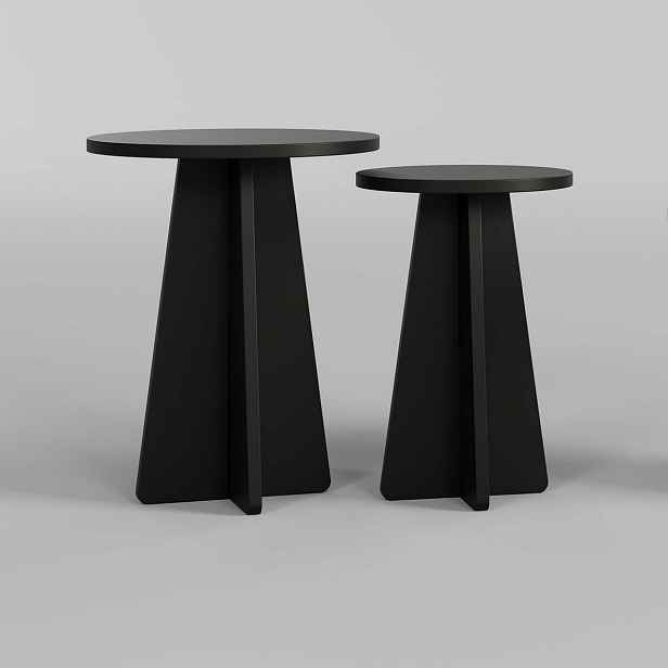 Sada konferenčních stolků Mushroom Black, 2 ks