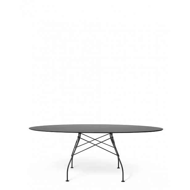 Venkovní stůl GLOSSY OVAL, více variant - Kartell Barva: Černá/černá