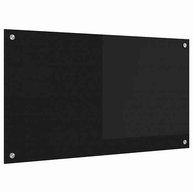 vidaXL Kuchyňský obklad Černá 90 x 50 cm tvrzené sklo