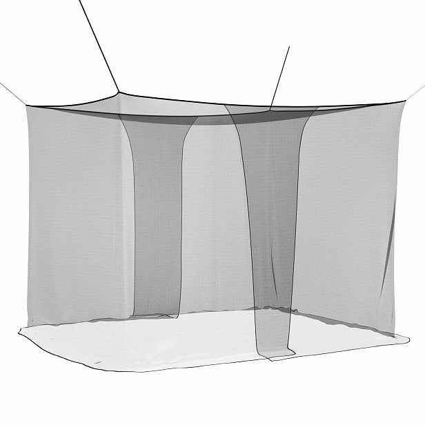 vidaXL Moskytiéra na postel 156 mesh Černá 220 x 150 x 180 cm