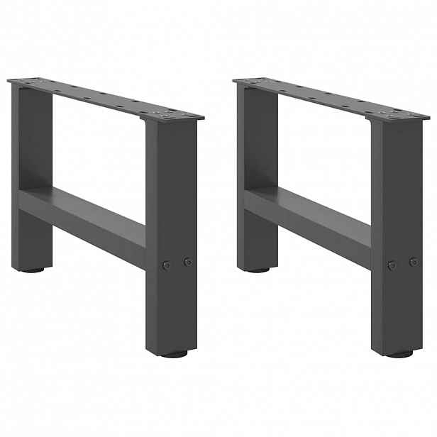 vidaXL Nohy konferenčního stolku antracitové 2 ks 50 x (30-31) cm ocelové