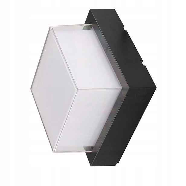 Venkovní nástěnné svítidlo V-tac 12W Led IP65 Černé Čtverec 3000K 1200lm