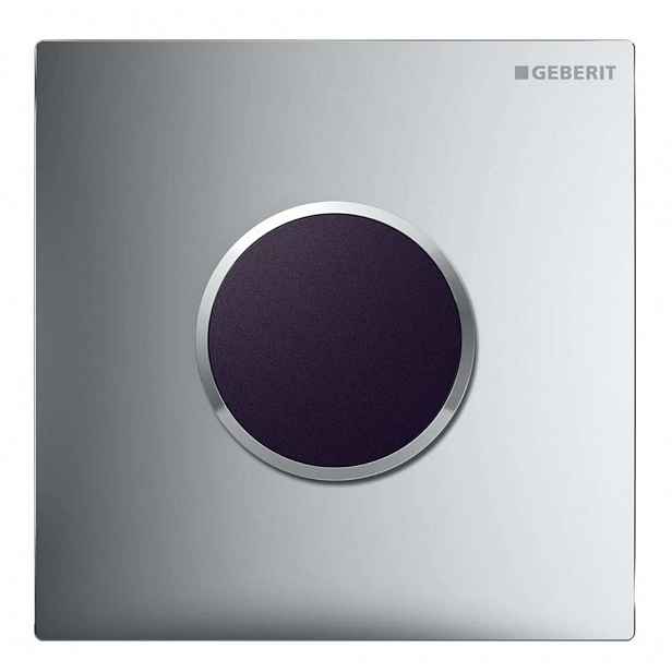 Geberit - Elektronické ovládání splachování pisoáru typ 10, síťové napájení, easy to clean, matný chrom 116.025.JQ.1