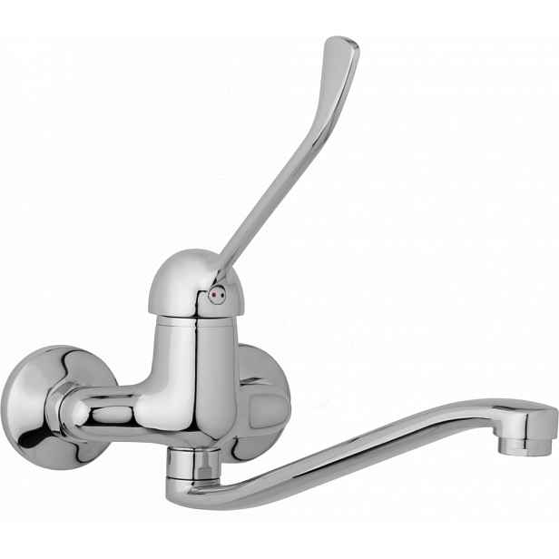 JB Sanitary Nástěnná dřezová a umyvadlová baterie SLIM, rozteč 100 mm, s lékařskou pákou A20 30 40