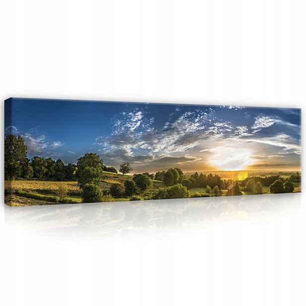 Obraz Do Obývacího Pokoje Ložnice Hory Krajina Panorama Podlouhlý Na Plátně 145x45