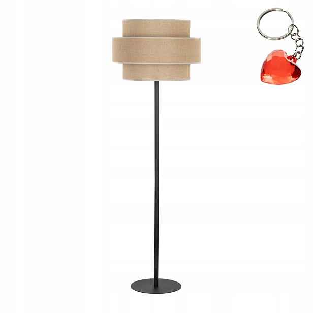 Stojací podlahová lampa Calisto Černá Juta E27 Metal 155 cm Tk Lighting