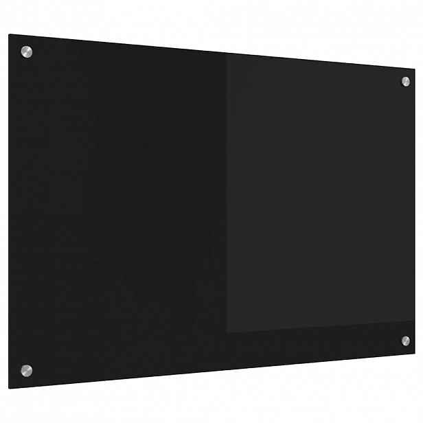 vidaXL Kuchyňský obklad Černá 90 x 60 cm tvrzené sklo