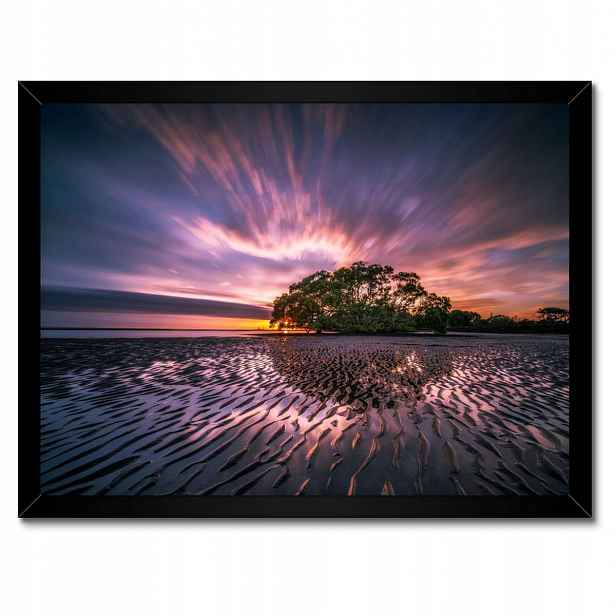 Plakáty v rámu 40x30 Krásná fialová krajina