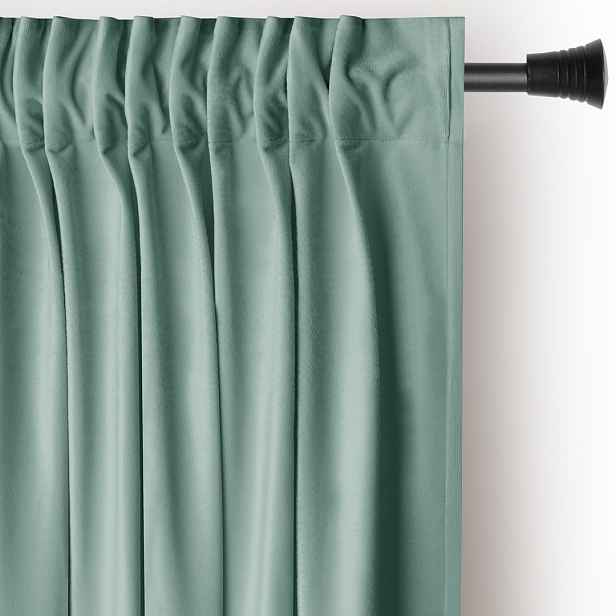 Restilo Závěs Amelia Home Velvet s multifunkční páskou mátově zelený, velikost 140x245