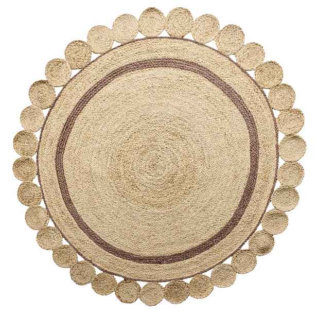 Ručně vázaný kusový koberec Ora J-28 Natural kruh, 300x300 (průměr) kruh, béžová, chodba / předsíň, Diamond Carpets India