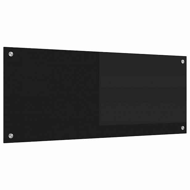 vidaXL Kuchyňský obklad Černá 100 x 40 cm tvrzené sklo