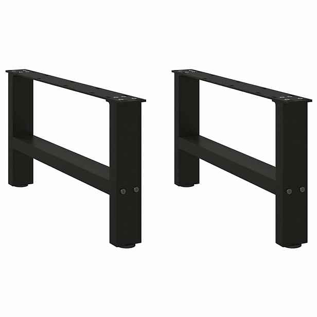 vidaXL Nohy konferenčního stolku černé 2 ks 60 x (30-31) cm ocelové