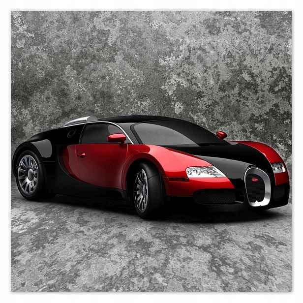 Plakáty 140x140 Bugatti Veyron Červená