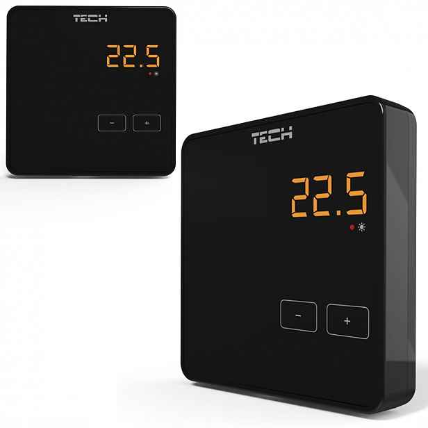 Bezdrátový Regulátor Pokojový Termostat Tech R-8z Černý