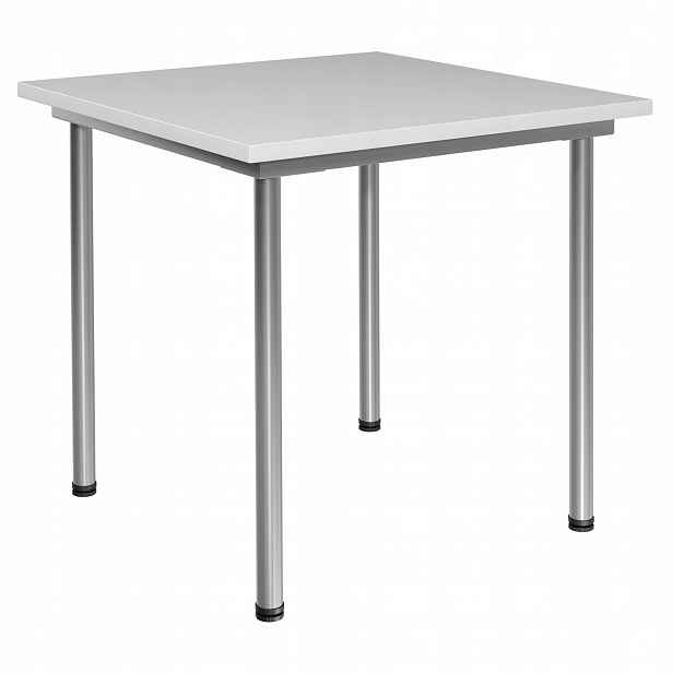 Čtvercový stolek 80x80 cm nastavitelná výška pracovní desky 28 mm popel