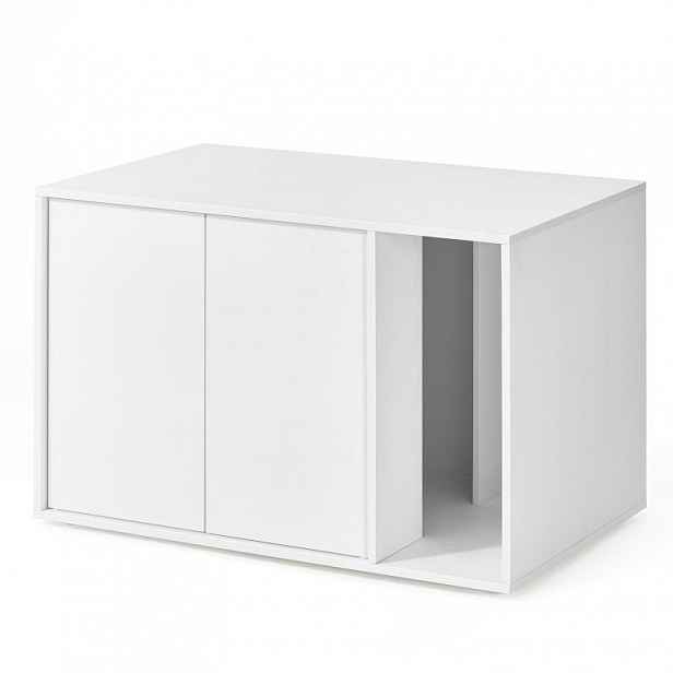 Moderní skříňka na kočičí toaletu bílá 80x50x53 cm