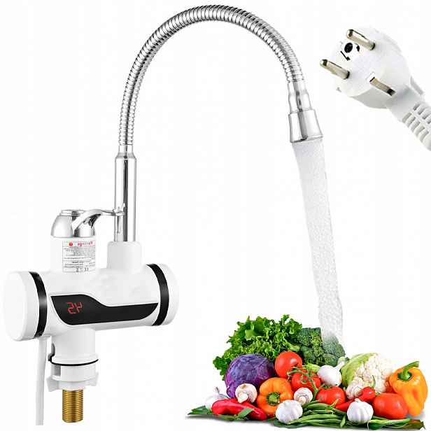 Průtokový Ohřívač Vody Do Dřezu S Ruční Sprchou 3000 W S Regulací