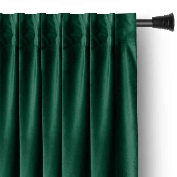 Restilo Závěs Amelia Home Velvet s multifunkční páskou zelený, velikost 140x245