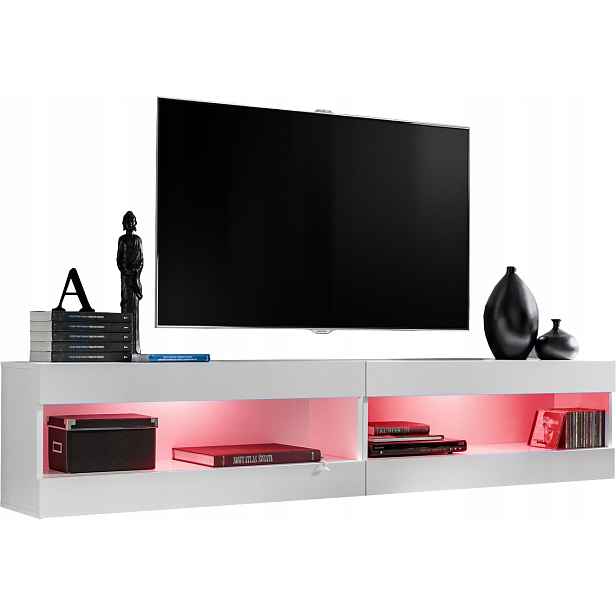 Sada nábytku Rtv Tivoli SET4 Bílá/Bílá, Rgb Led