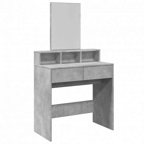 vidaXL Toaletní stolek se zrcadlem betonově šedý 80 x 41 x 144,5 cm