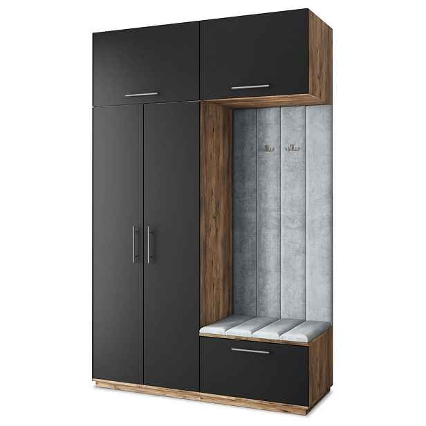 MASSENO MODERNÍ PŘEDSÍŇOVÁ SKŘÍŇ REMA, 150/240/60 cm, dekor dub